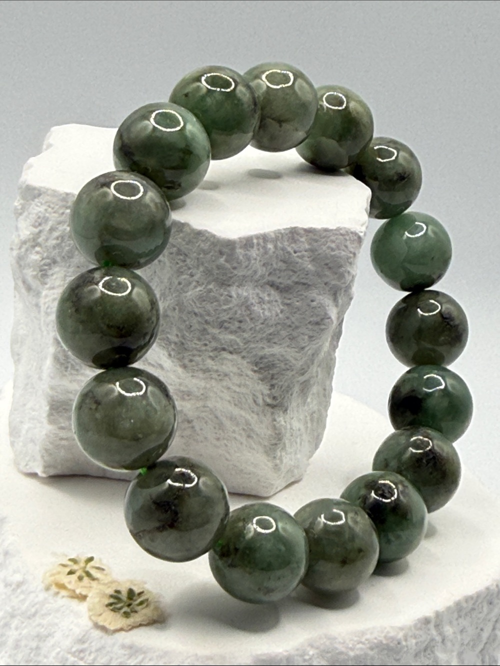 Classic Olive Green Jade Bracelet